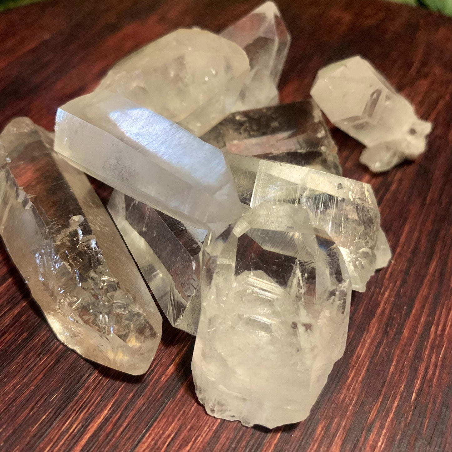Clear Quartz crystal point close view
