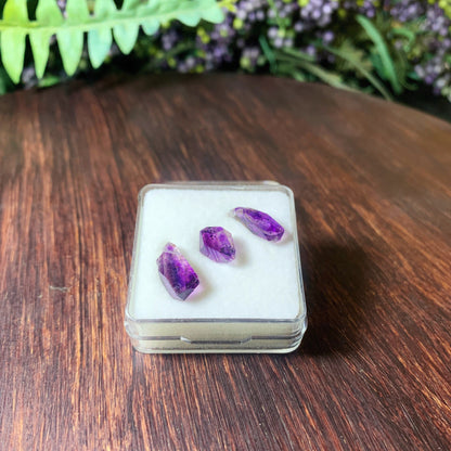 Tanzanian Amethyst Crystal Trio