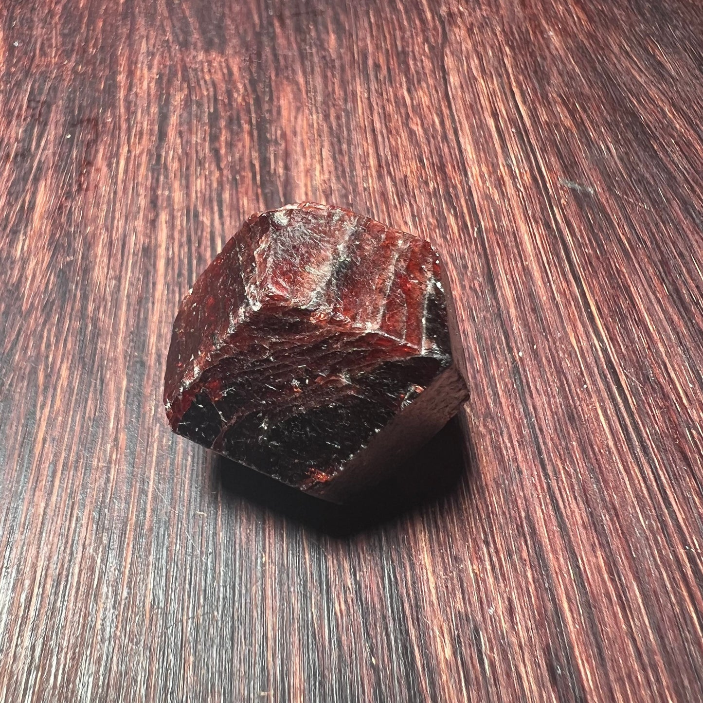 Red Garnet XTL crystal close up