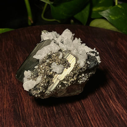 Pyrite Matrix with calcite back