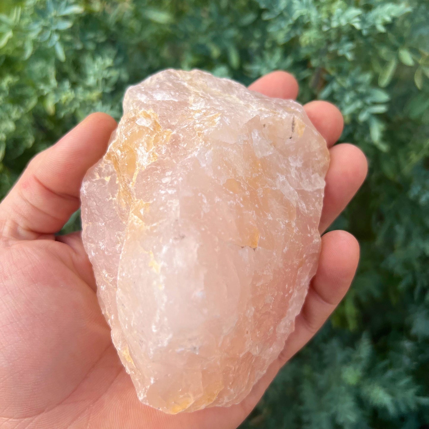 Raw Rose Quartz crystal