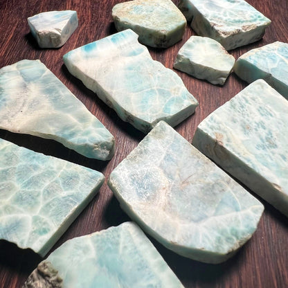 Larimar slab close up