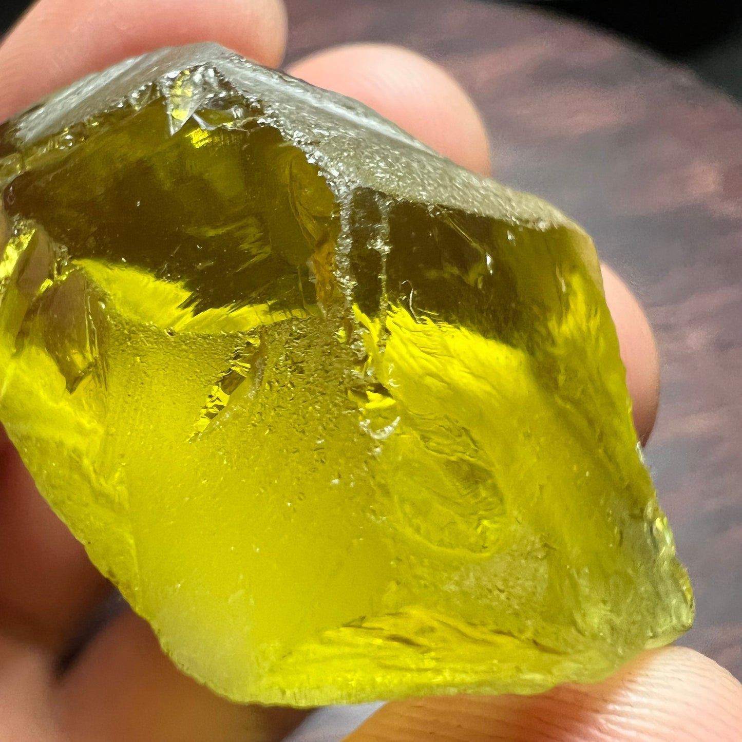 Oro Verde quartz crystal close up