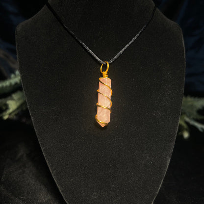 Rose Quartz  Pendant Necklace