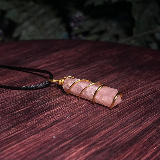Rose Quartz  Pendant Necklace